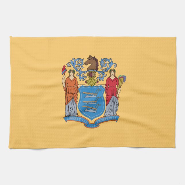 Paño De Cocina Bandera del Estado de Nueva Jersey (Horizontal)