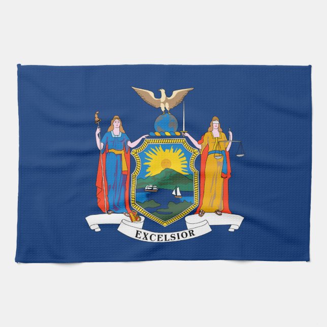 Paño De Cocina Bandera del Estado de Nueva York (Horizontal)