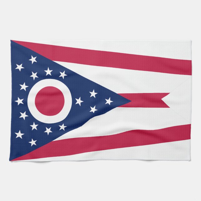 Paño De Cocina Bandera del Estado de Ohio (Horizontal)