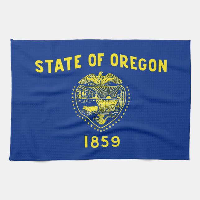 Paño De Cocina Bandera del Estado de Oregon (Horizontal)