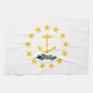 Paño De Cocina Bandera del estado de Rhode Island