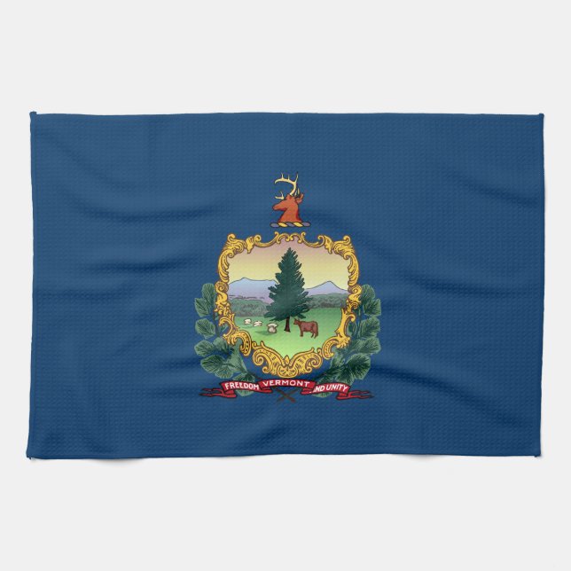 Paño De Cocina Bandera del Estado de Vermont (Horizontal)