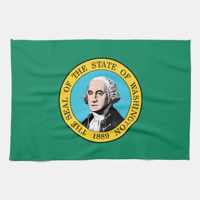 Paño De Cocina Bandera del Estado de Washington (Horizontal)