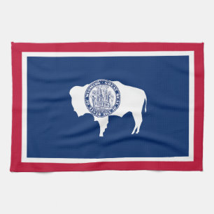 Paño De Cocina Bandera del estado de Wyoming