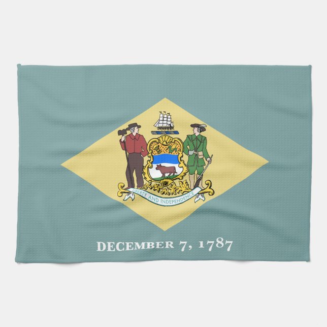 Paño De Cocina Bandera del estado Delaware (Horizontal)