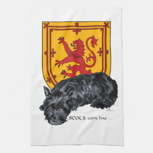 Paño De Cocina Bandera del León Rampante del Perro Scottie