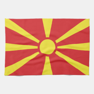 Paño De Cocina Bandera del Norte de Macedonia