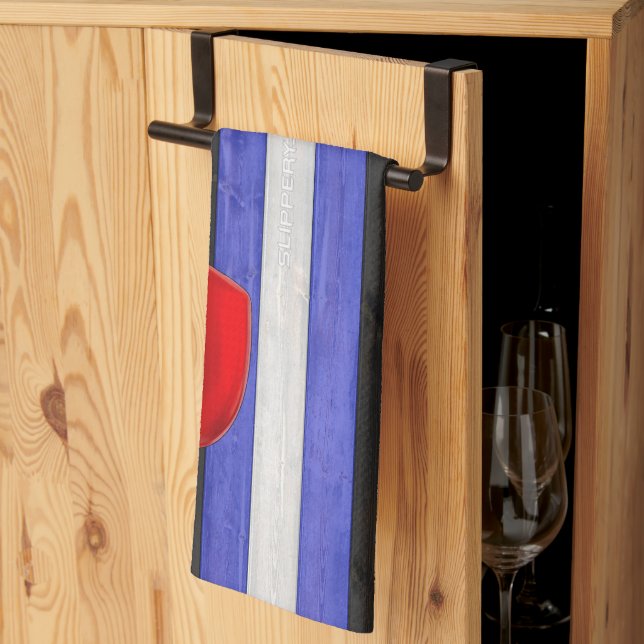 Paño De Cocina Bandera del orgullo de cuero de SlipperyJoe negro  (Pliegue de tercios)