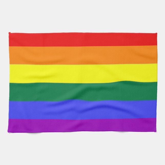Paño De Cocina Bandera del orgullo gay (Horizontal)