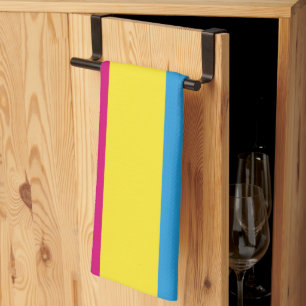 Paño De Cocina bandera del orgullo pansexual SlipperyJoe rosa ámb