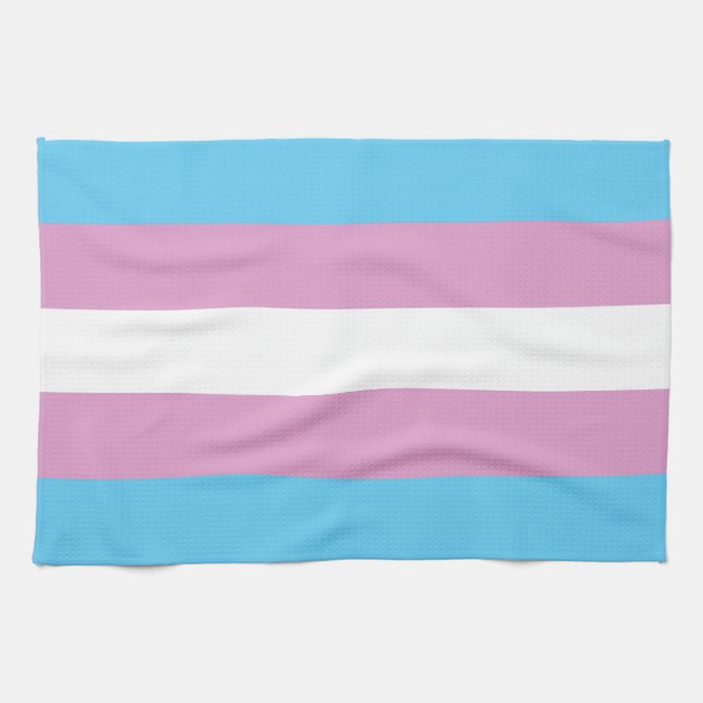 Paño De Cocina Bandera del Orgullo Trans (Horizontal)
