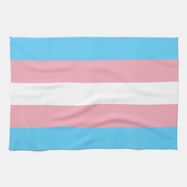 Paño De Cocina Bandera del Orgullo Transgénero (Horizontal)