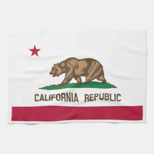 Paño De Cocina Bandera del Oso de la República de California: Cal