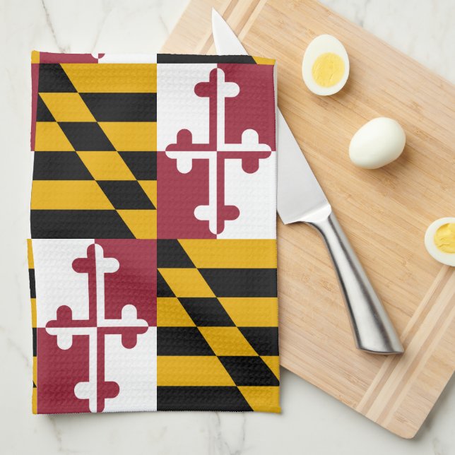 Paño De Cocina Bandera del Patrón Maryland (Doblado Cuarto)