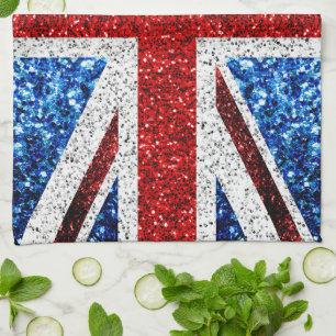 Paño De Cocina Bandera del Reino Unido azul rojo brillante purpur