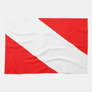 Paño De Cocina Bandera descendente del buceador