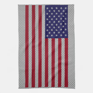 Paño De Cocina Bandera estadounidense en la impresión de estilo d