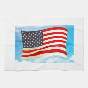 Paño De Cocina Bandera estadounidense tira rayas honra a las trop
