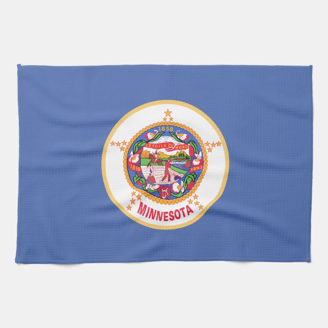 Paño De Cocina Bandera estatal de Minnesota (Horizontal)