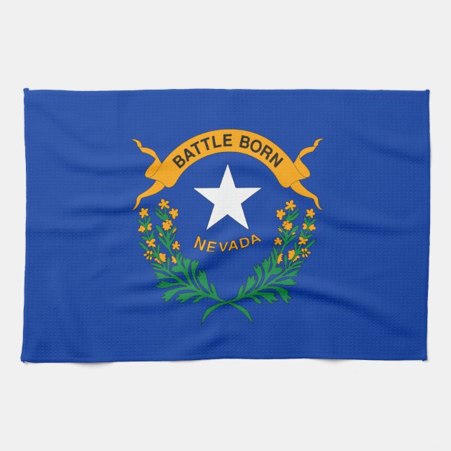 Paño De Cocina Bandera Estatal de Nevada (Horizontal)