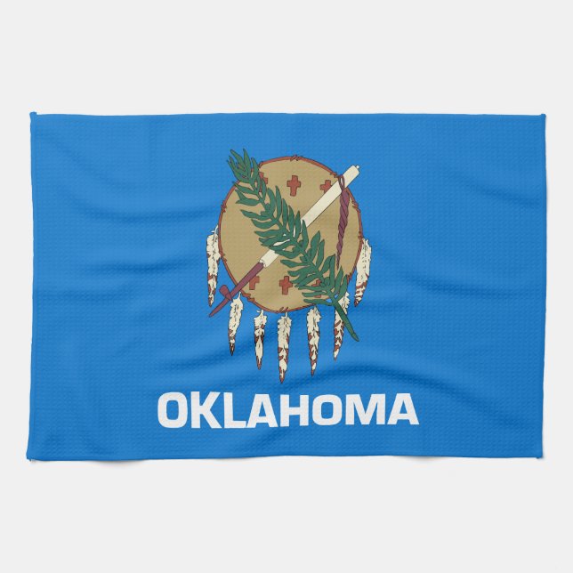 Paño De Cocina Bandera estatal de Oklahoma (Horizontal)