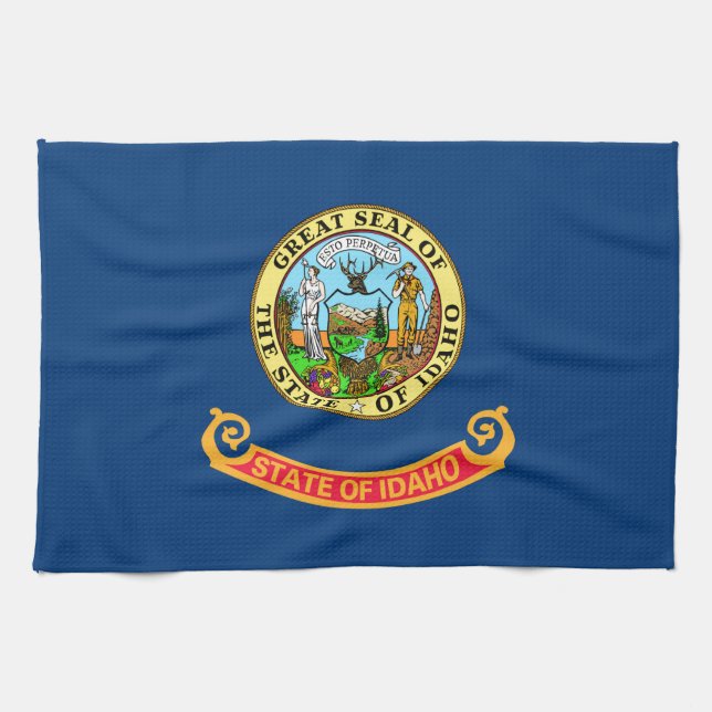 Paño De Cocina Bandera Estatal Idaho (Horizontal)