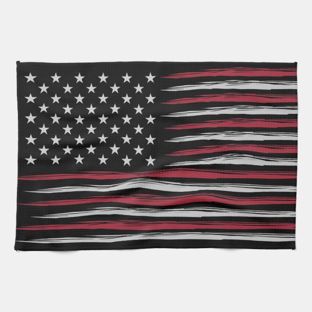 Paño De Cocina Bandera Grunge de Estados Unidos (Horizontal)