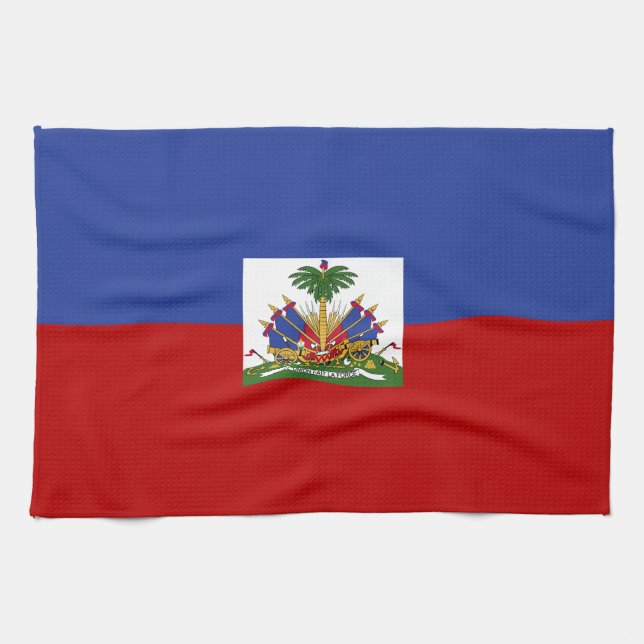 Paño De Cocina Bandera haitiana clásica (Horizontal)