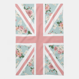 Paño De Cocina Bandera inglesa de Union Jack de los rosas