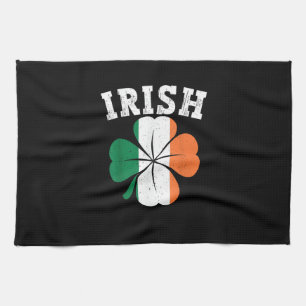 Paño De Cocina Bandera irlandesa Shamrock St Patrick Day Vintage