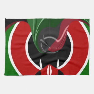 Paño De Cocina Bandera keniana fluida: Un diseño moderno