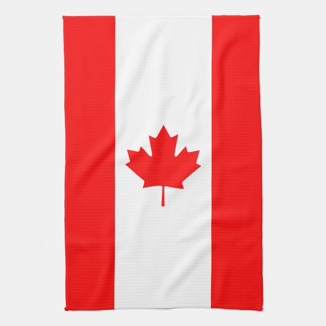 Paño De Cocina Bandera Nacional Patriótica de CANADÁ (Vertical)