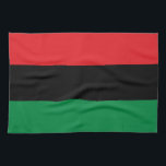 Paño De Cocina Bandera Panafricana e hincha deportivo UNIA<br><div class="desc">Toallas de cocina: símbolo de la bandera panafricana - UNIA / Una tribanda horizontal de rojo,  negro y verde. La bandera panafricana —también conocida como la bandera afroamericana,  bandera de la Liberación Negra,  bandera de la UNIA. A menudo usado con el movimiento Black Lives Matter.</div>