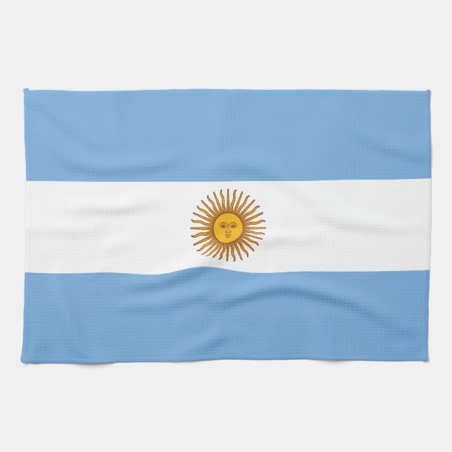 Paño De Cocina Bandera Patriótica Argentina (Horizontal)