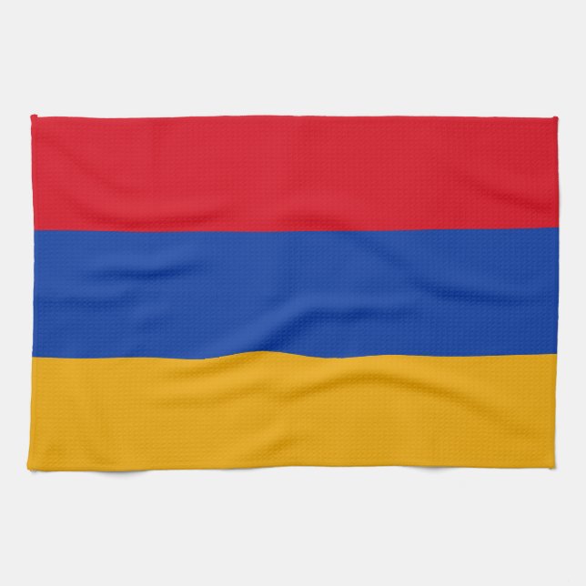 Paño De Cocina Bandera patriótica armenia (Horizontal)