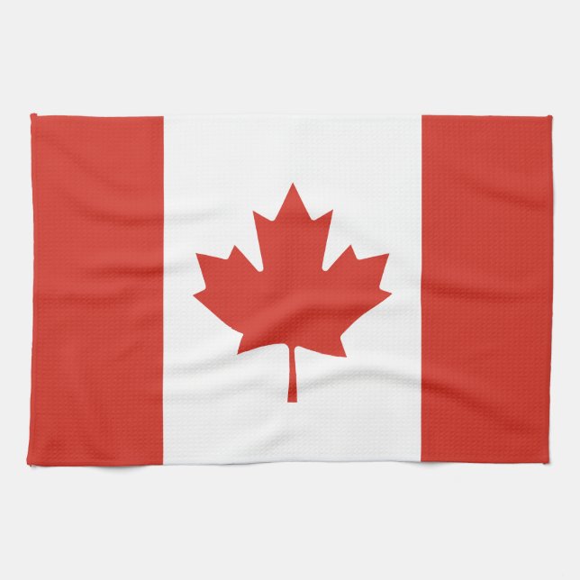 Paño De Cocina Bandera Patriótica Canadiense (Horizontal)