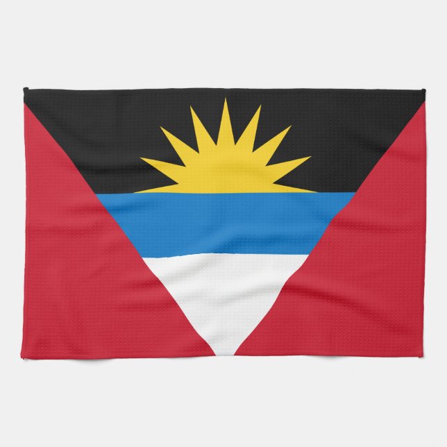 Paño De Cocina Bandera Patriótica de Antigua y Barbuda (Horizontal)