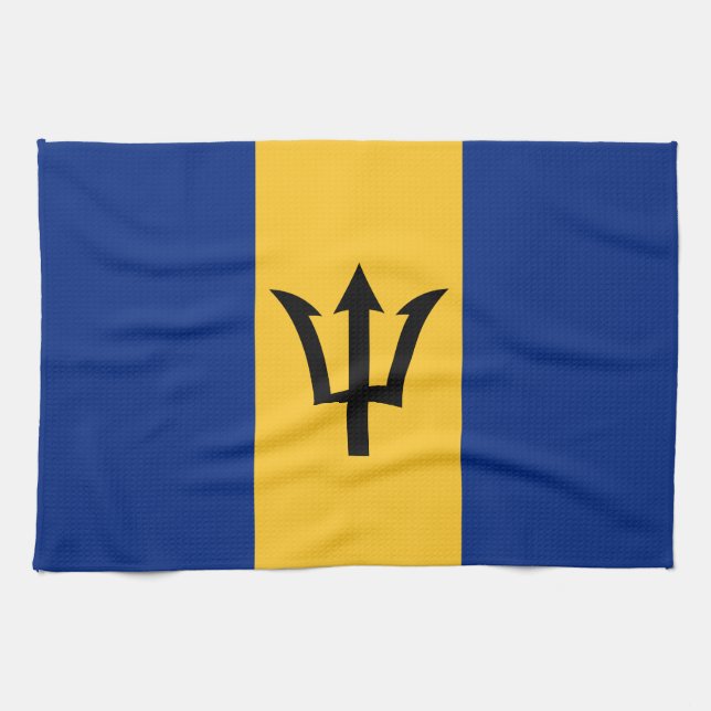 Paño De Cocina Bandera Patriótica de Barbados (Horizontal)