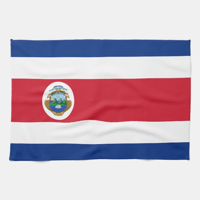 Paño De Cocina Bandera Patriótica de Costa Rica (Horizontal)