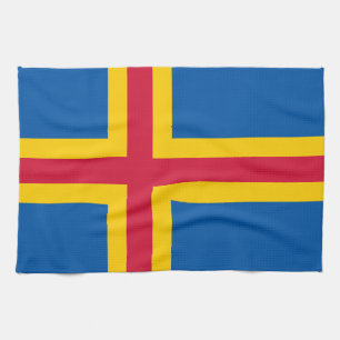 Paño De Cocina Bandera patriótica de las Islas Åland