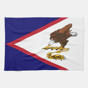 Paño De Cocina Bandera patriótica de Samoa Americana