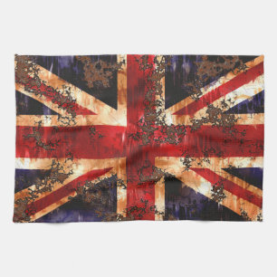 Paño De Cocina Bandera Patriótica del Reino Unido Oxidada