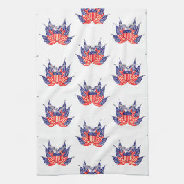 Paño De Cocina Bandera patriótica norteamericana vintage, 4 de ju