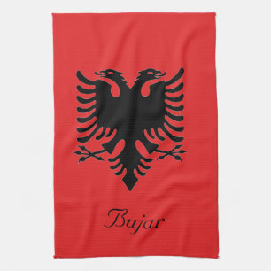 Paño De Cocina Bandera personalizada de águila de dos cabezas de