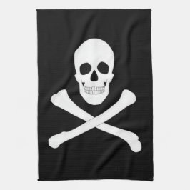 Paño De Cocina Bandera pirata (cráneo y cruz) (Jolly Roger)