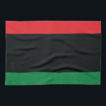 Paño De Cocina Bandera roja, negra y verde<br><div class="desc">Los 3 colores Cacerola-Africanos en la bandera representan: ROJO: la sangre que une a toda la gente de la ascendencia del africano negro, y vertiente para la liberación; NEGRO: personas negras cuya existencia como nación, aunque no una nación estado, es afirmada por la existencia de la bandera; y VERDE: la...</div>