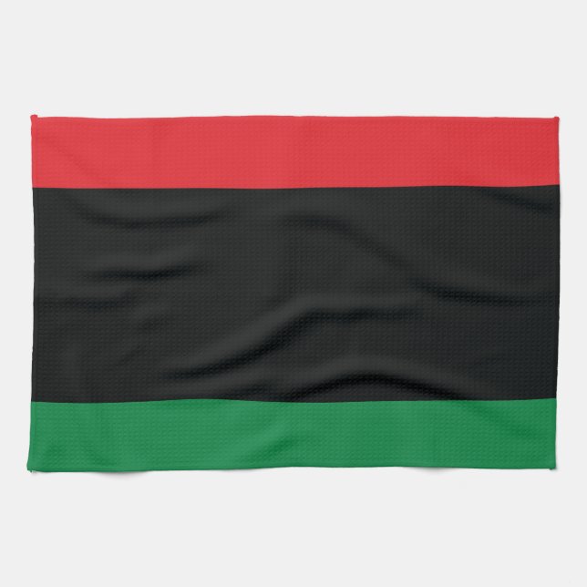 Paño De Cocina Bandera roja, negra y verde (Horizontal)