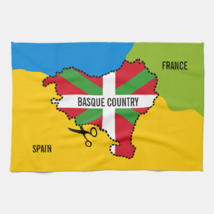 Paño De Cocina Bandera vasca Ikurriña, independencia del País Vas