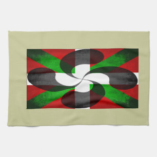 Paño De Cocina Bandera y cruz vascas