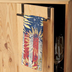 Paño De Cocina Bandera y girasoles